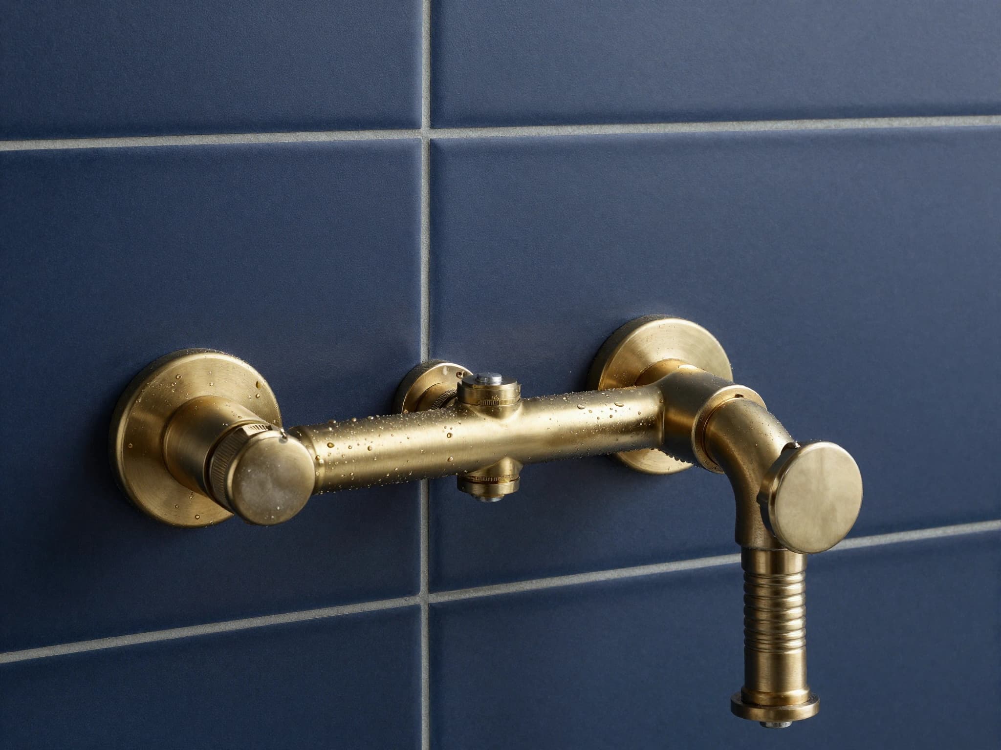 Brass pipework detail